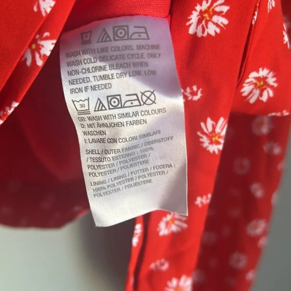 NWOT J Jason Wu Floral Print Long Sleeve Wrap Blouse Wrap Top - Picture 7 of 9